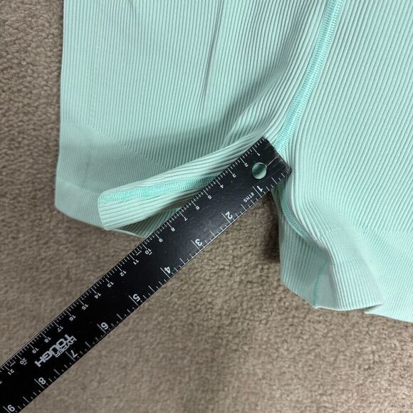 Free People Movement Free Throw Shorts Womens Large L Mint Green Ribbed Athletic - Picture 7 of 11
